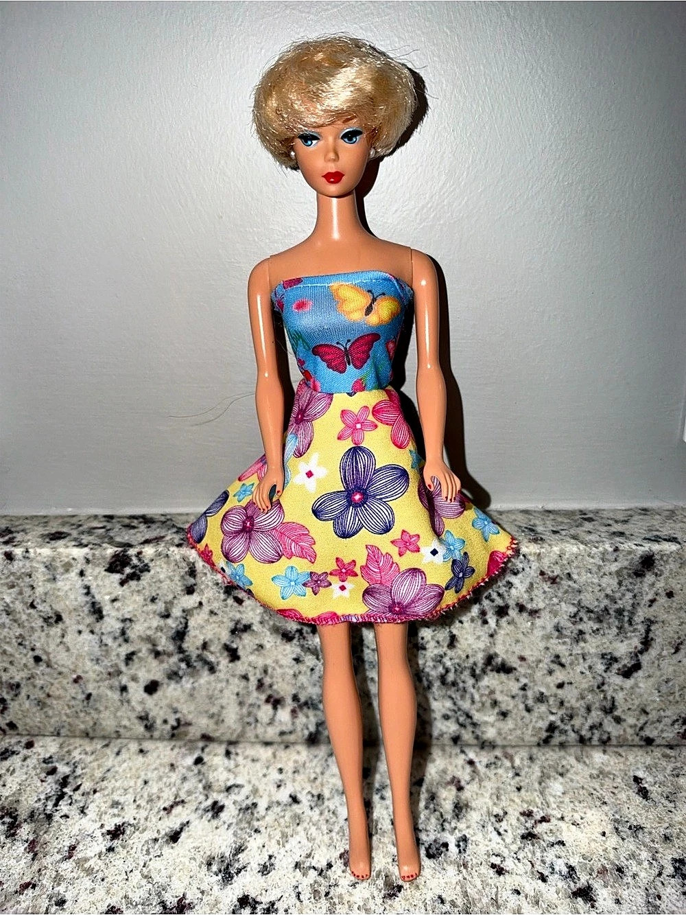 Mattel Vintage Bubblecut Barbie with Floral Dress Doll “1958”